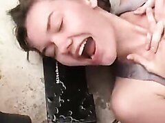 Powerful Piss in Girlfriend's Mouth