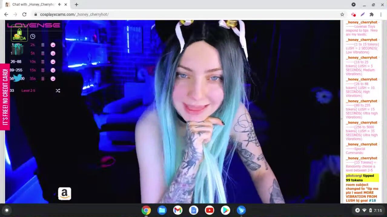 cosplay slut just being a slut on webcam