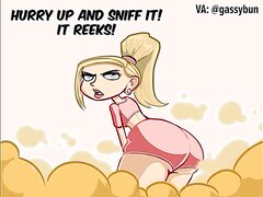 Cartoon blondie farts