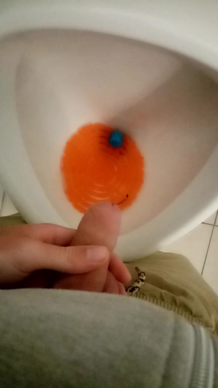 Twink peeing urinal
