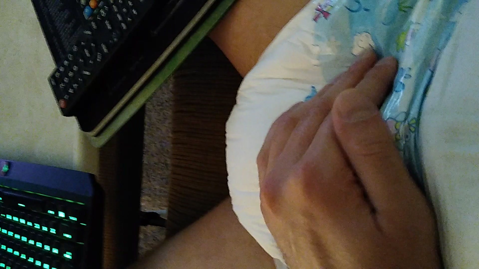 Cumming in my pampers!