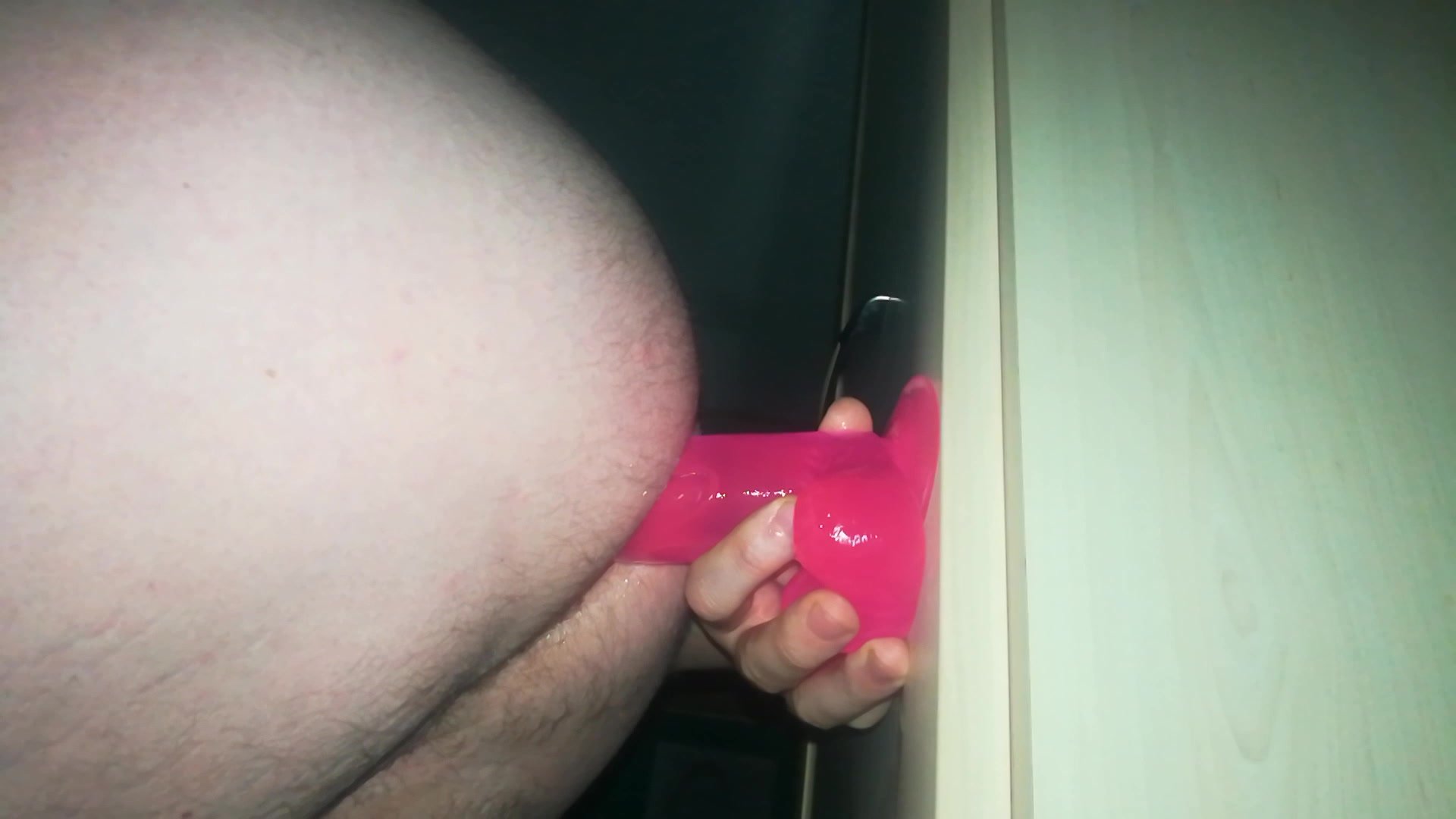 Making my large pink dildo disappear