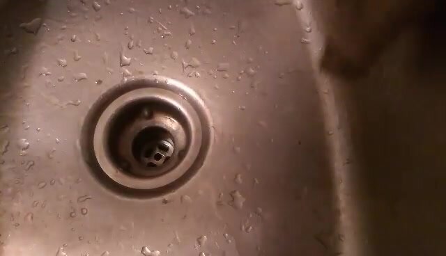 Girl vomits a ton in the sink