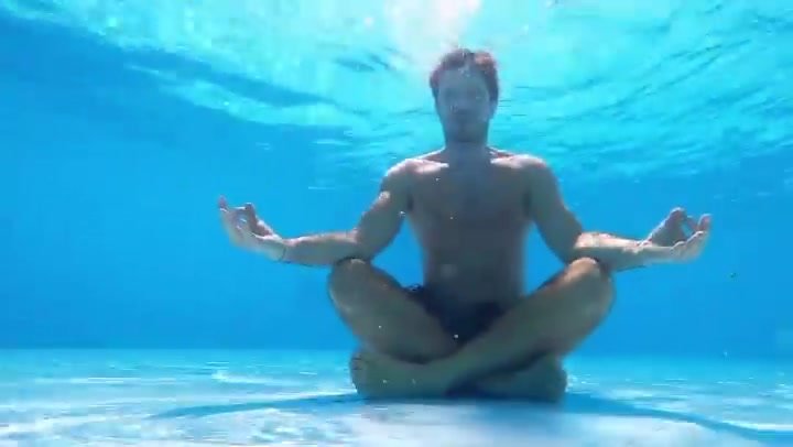 Underwater barefaced yoga - video 6