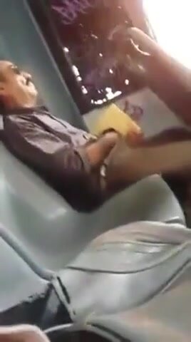 Perv Takes His Fat Dick out On Public Bus