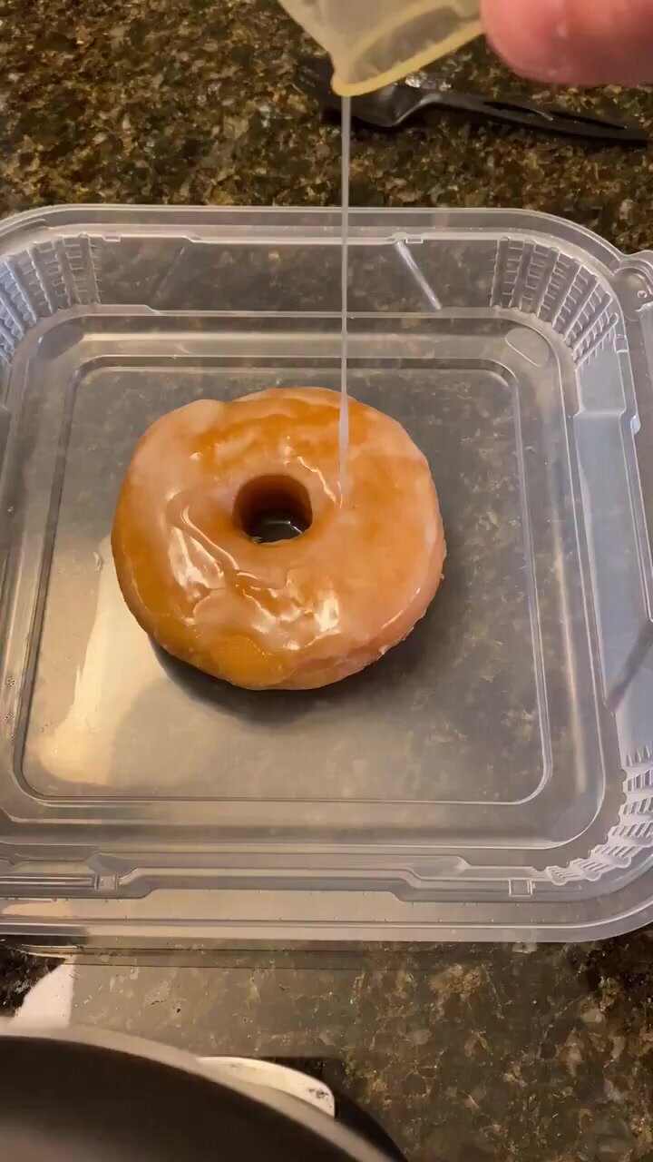 Cum glazed doughnut