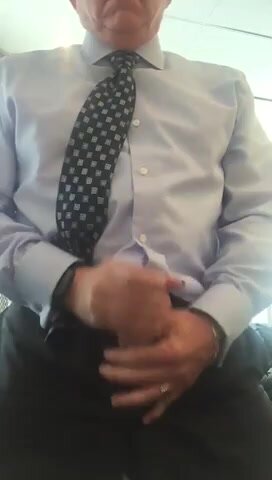 Business Man Wanks / Unloads