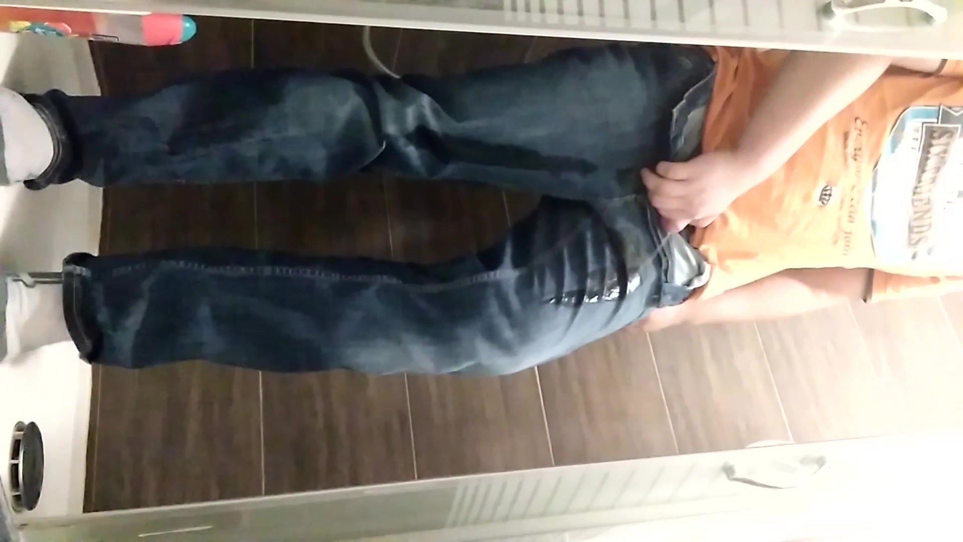 Fully clothed piss play and cum