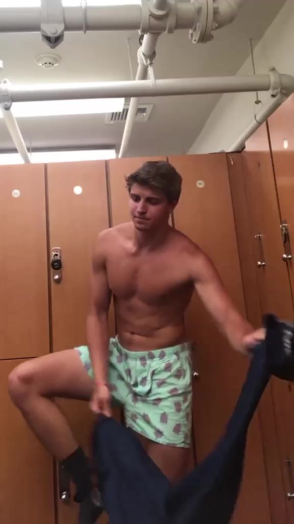 Hung shy dude in locker