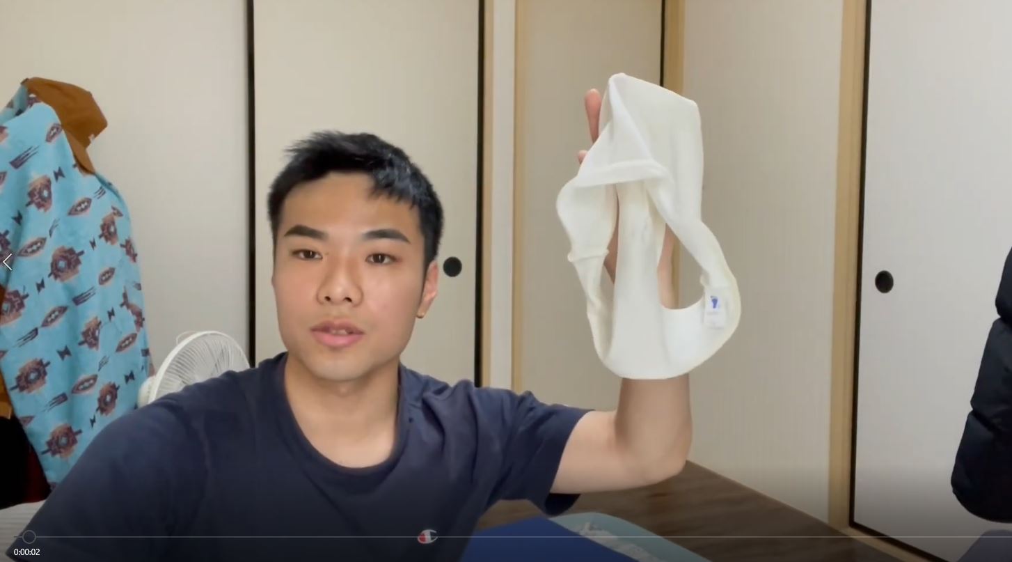 Cute youtuber tries to wear underwear without hands