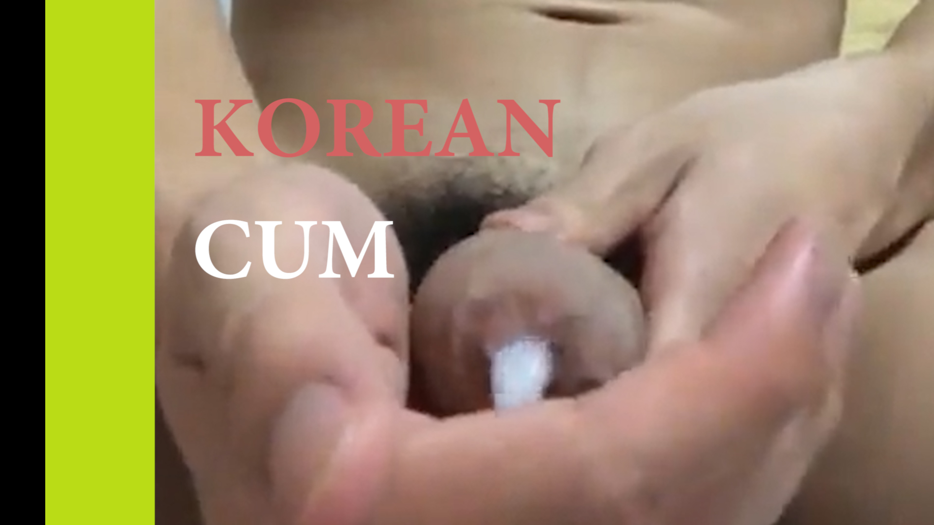 Korean twink jerk his hairy dick