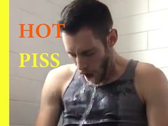 Hot guy piss and cum