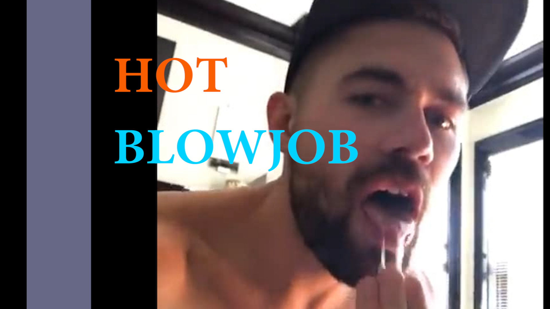 Bearded guy gives a friend a nice blowjob
