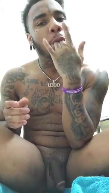 Freaky thug suck on his fingers