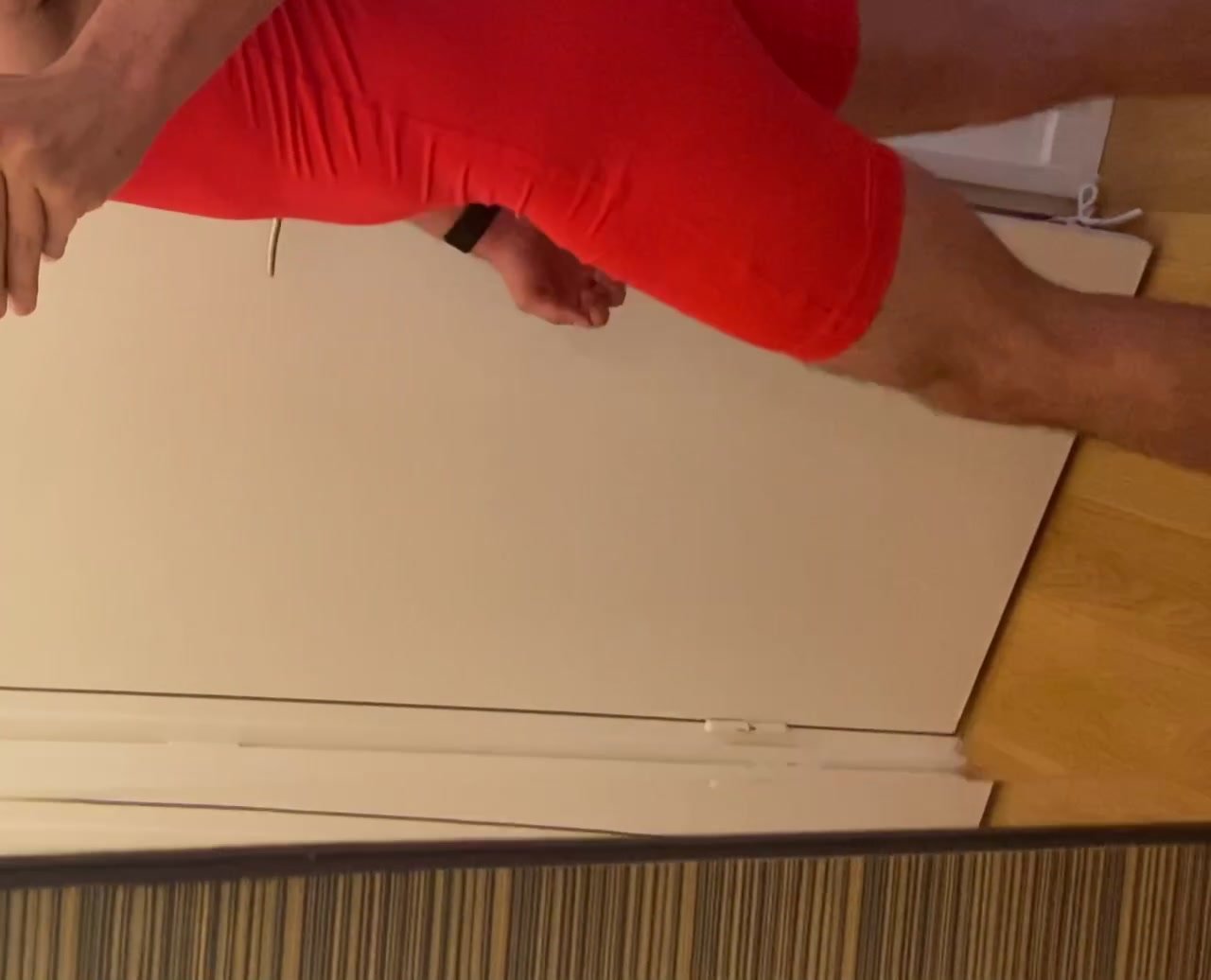 Trying out wrestling singlet