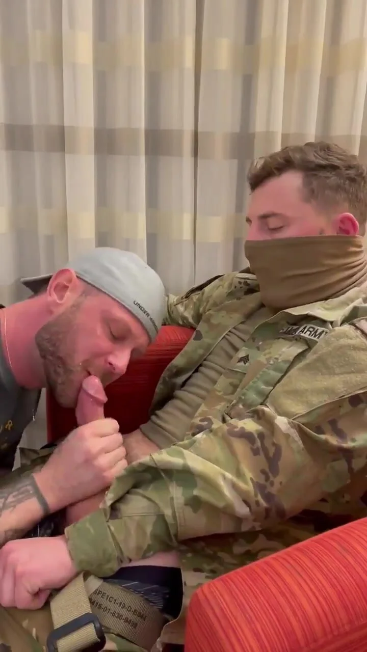 Gay military blowjob