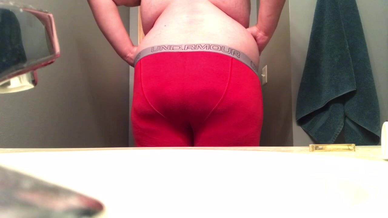 Fat gay guy shits undies and shows