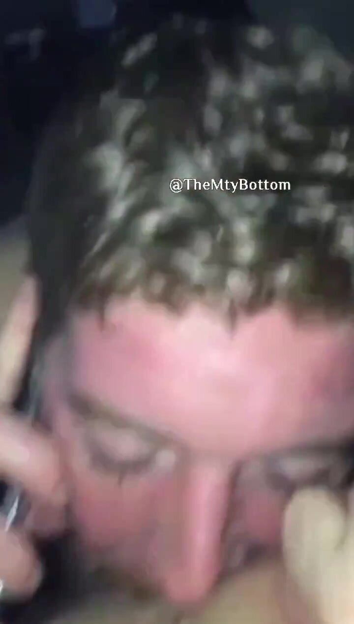 str8 redhead giving head while talking to his wife