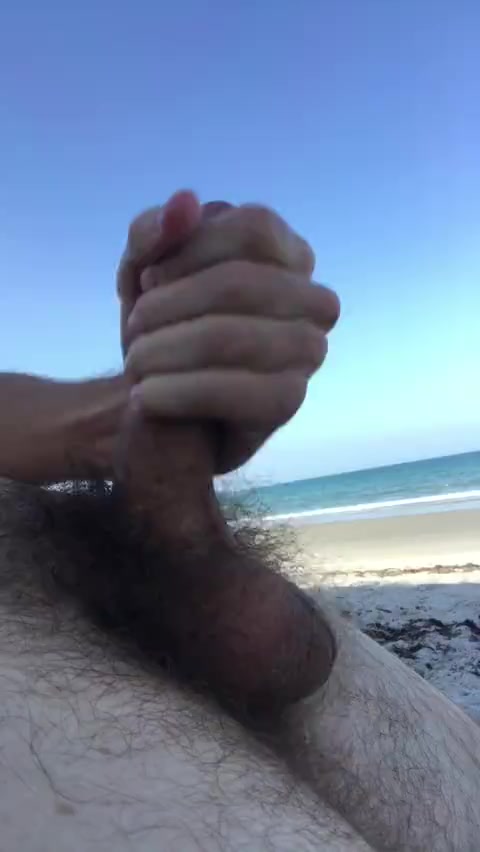 Jerking on the beach