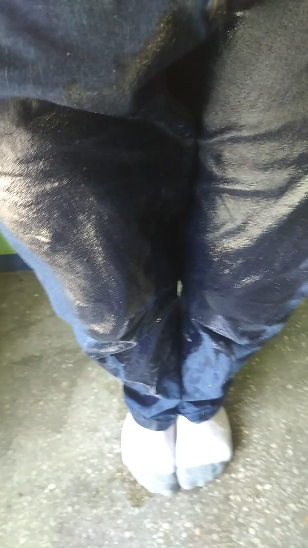 Desperately pissing my jeans in the stiarwell