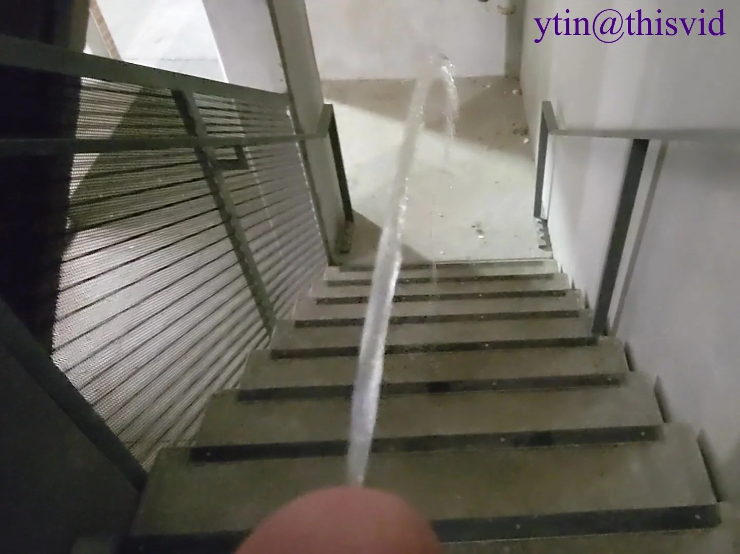 Public Parking Garage Stairs Piss pic