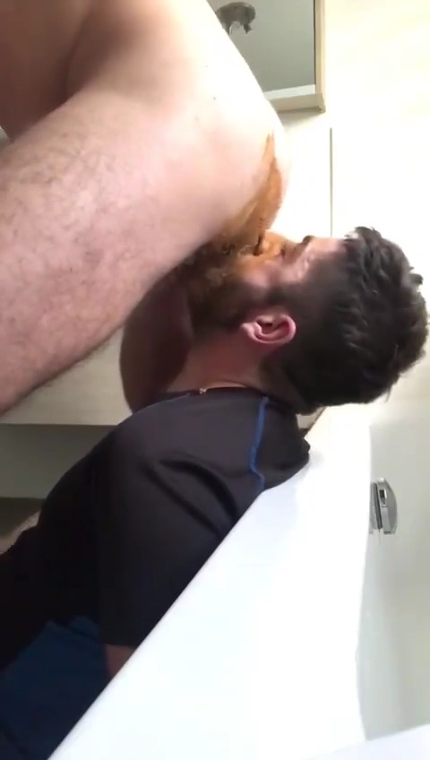Hot guy smear his face in ass's friend