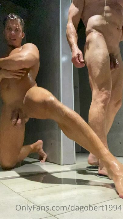 big german roger with daddy in shower