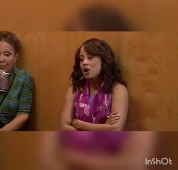 Lady braps in elevator