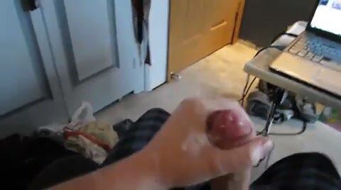 Working from Home Wank & Explosion!