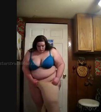 Fat girl leggins try on