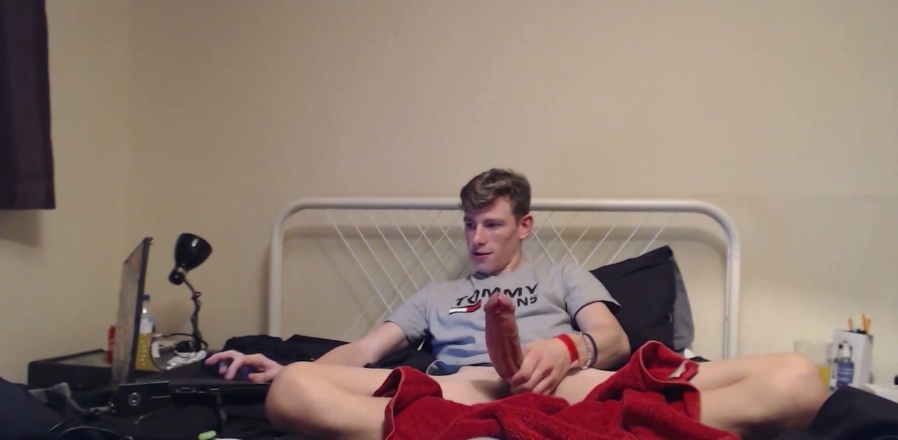 Hot guy jerks off biggest dick ever