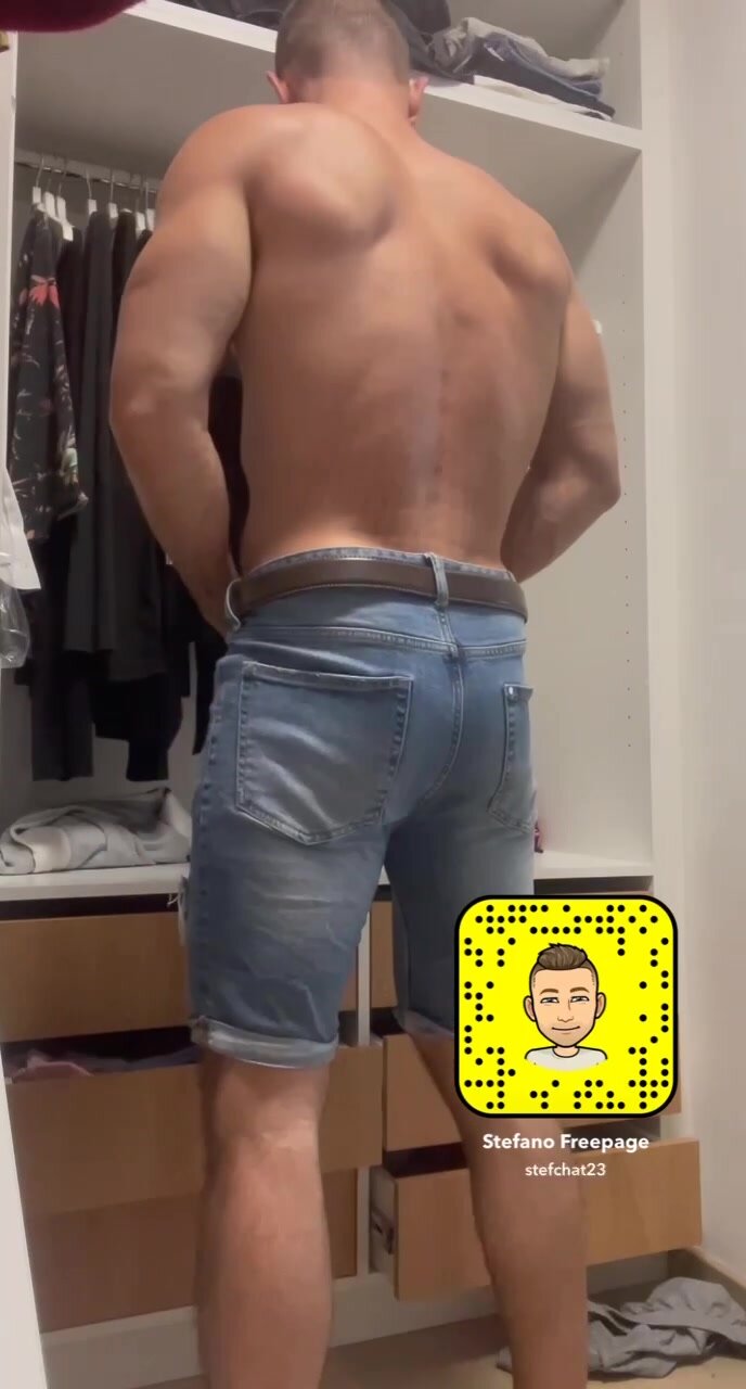 Sexy guy dressing