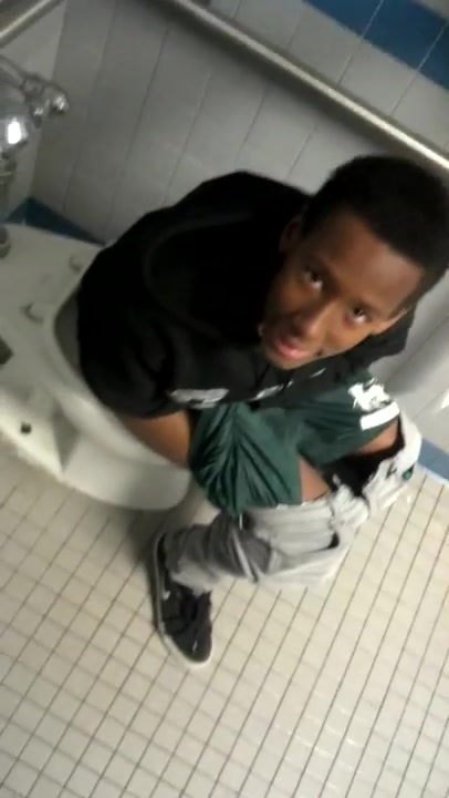 Black Male Teen caught shitting