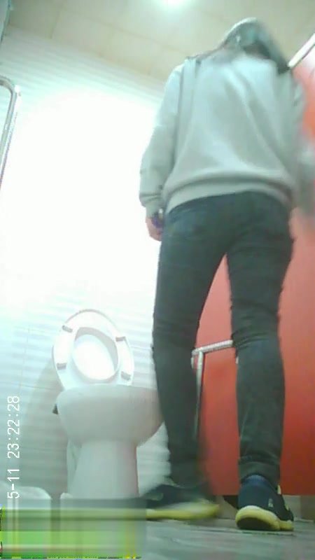 Girl Peeing on Toilet Floor 5