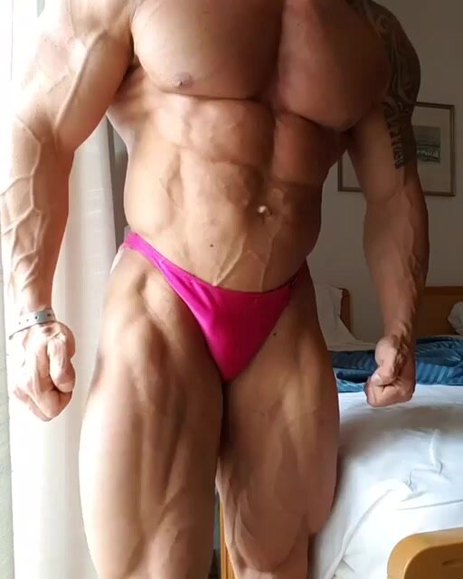 JACKED MUSCLE in PINK POSERS