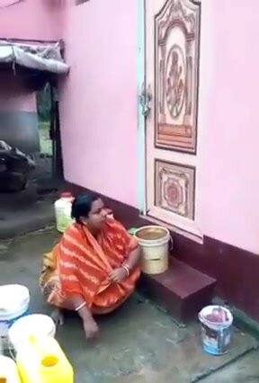 Desperate indian Bengali woman shitting in open