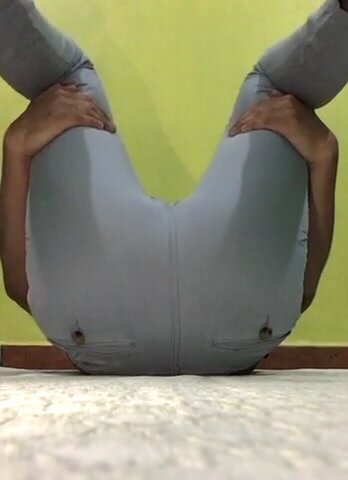 Farting in blue trouser - video 2