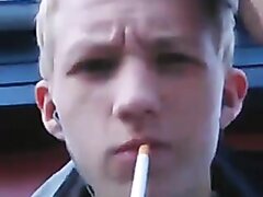 Young Blonde Guy Smoking 1
