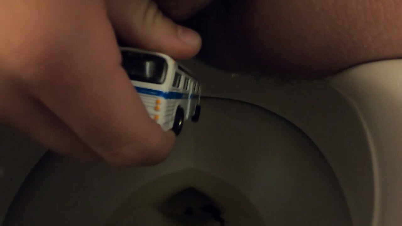 City bus on the toilet