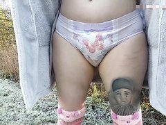 BP lets a guy pee in her diaper