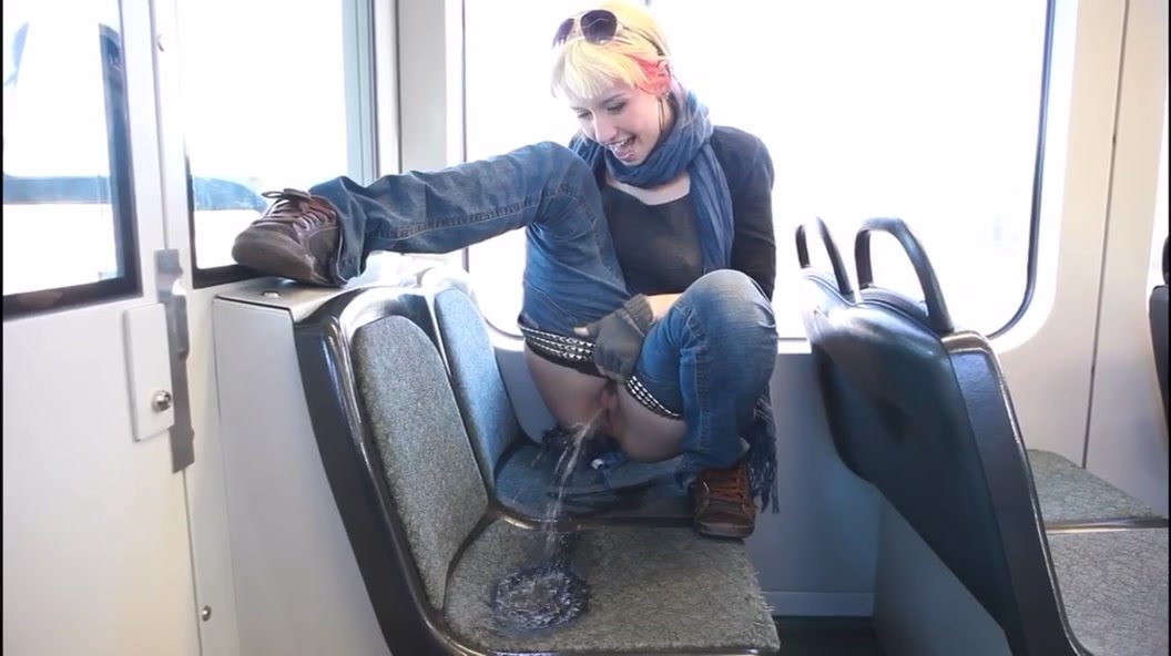 Naughty Pee in Train