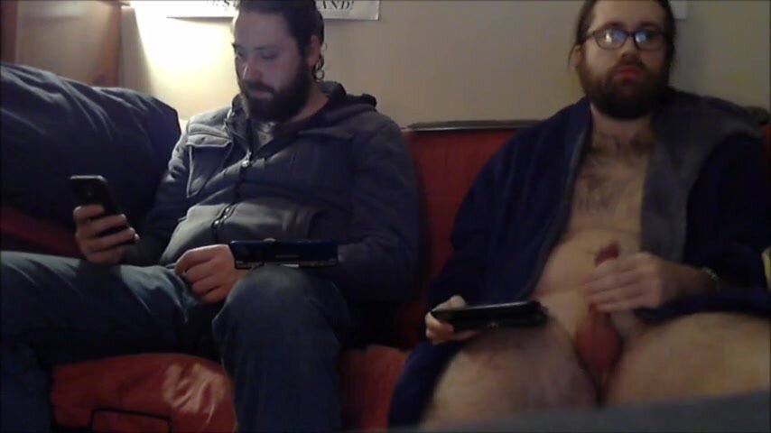 Hanging naked with straight friend Gaming Jerking off