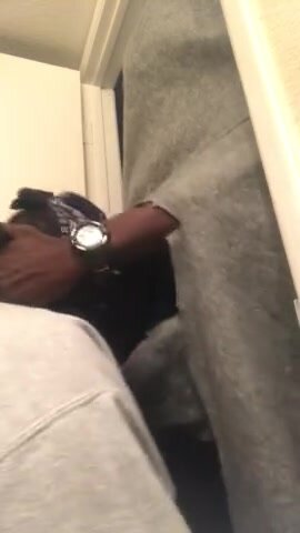 Young black thug gets throated at gloryhole