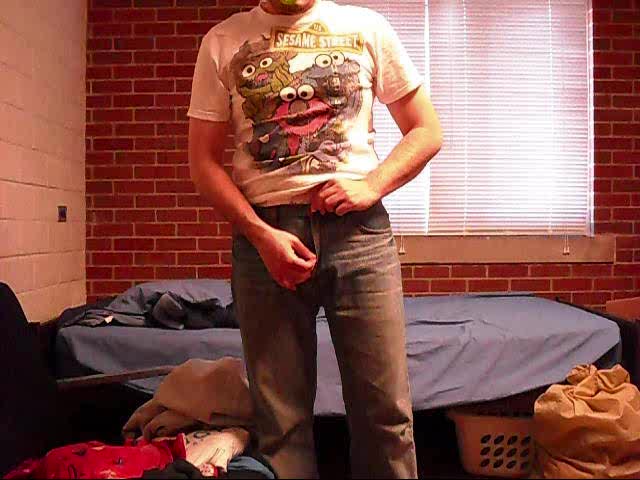 Diapered in college dorm room