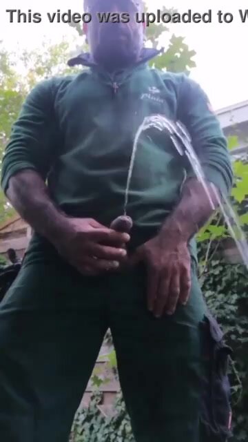 Hot Hairy Uncut daddy Takes A Piss