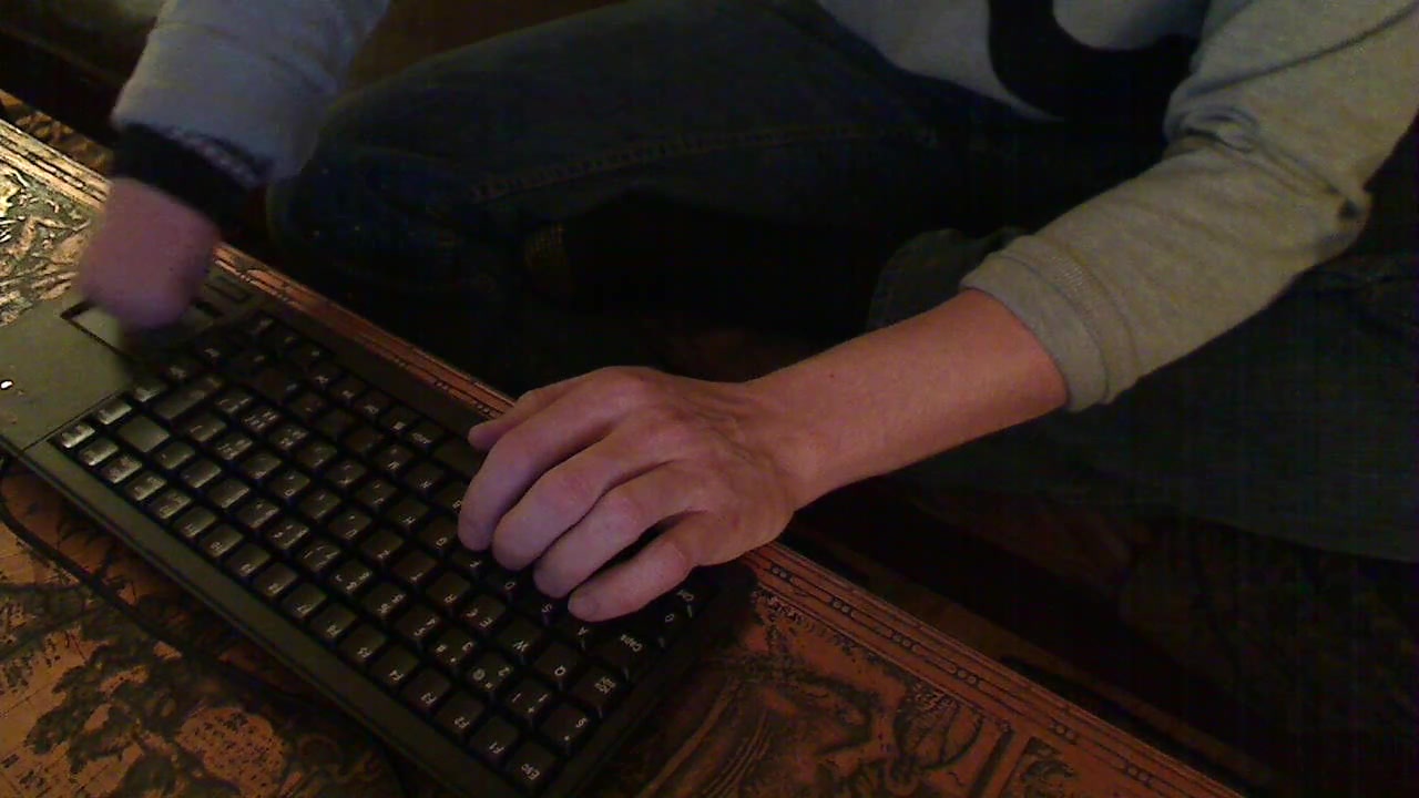 Amputee typing with one hand