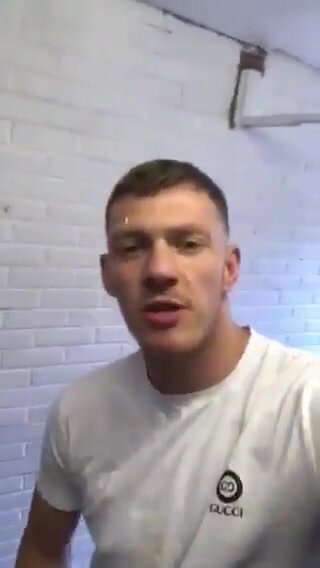 OT BRIT BOY GIVES A CHEEKY SHOUT-OUT