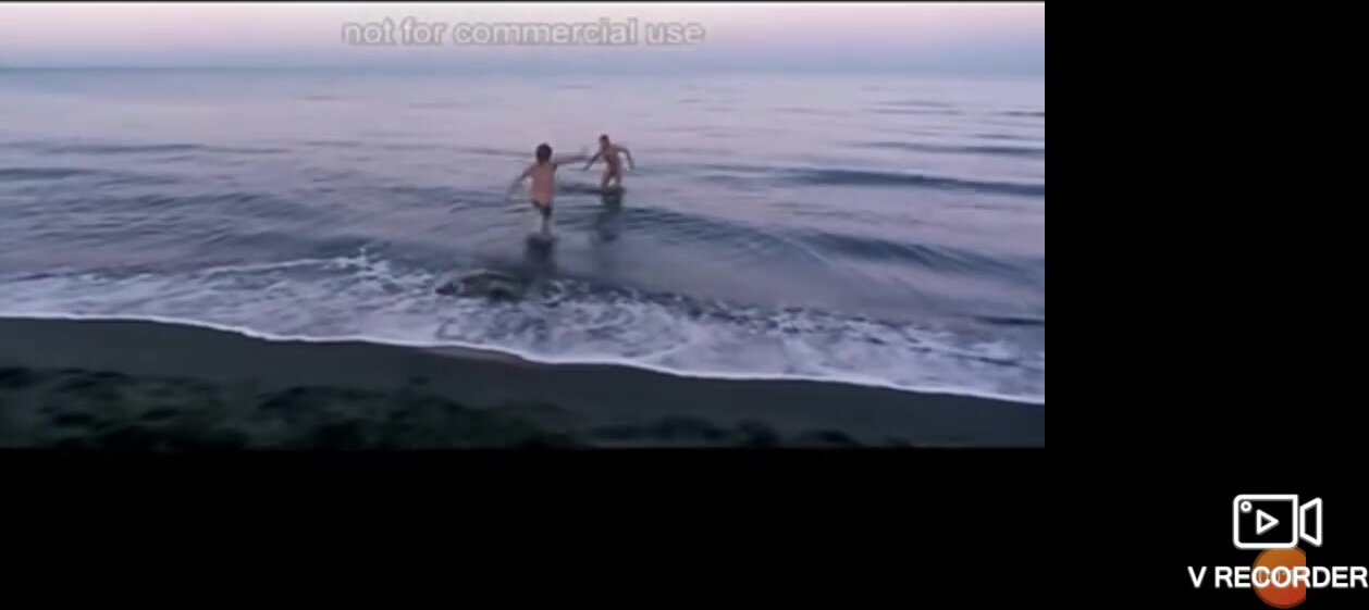 Friends Swimming Naked in the Ocean