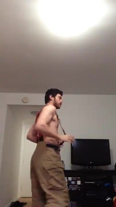 FIREFIGHTER HAS A NICE UNCUT FLOPPER