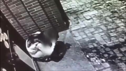 CCTV girl piss doorway 02